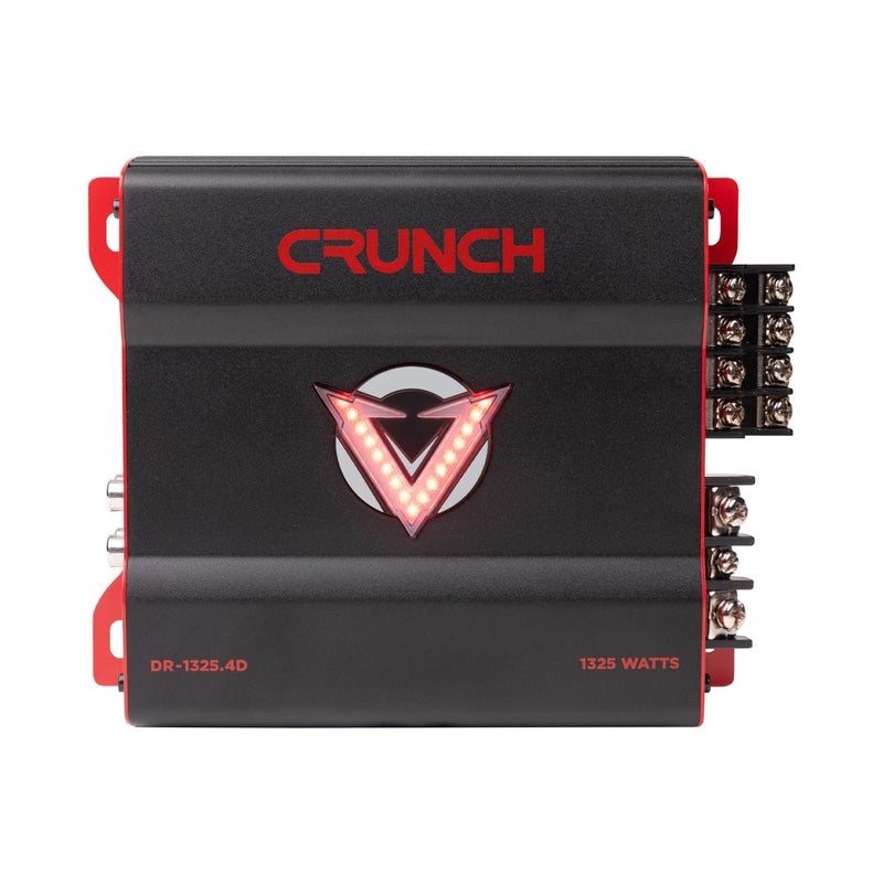 Crunch DR-1325.4D V-Drive 1325W 4-Channel Car Audio Amplifier - Class D, QTD Cooling, LED VU-Meter, Adjustable Crossovers, Multiple Operation Modes - Image 3